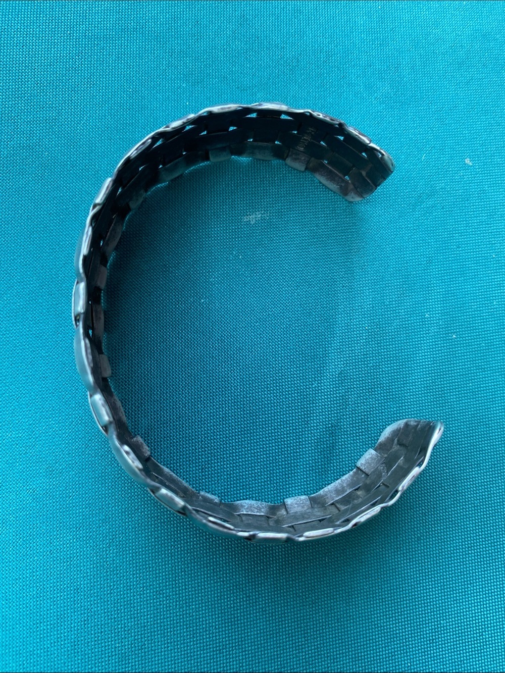 Navajo Woven Cuff Bracelet - Sterling Silver - Picture 4 of 6